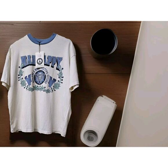 Madhappy Alumni Ringer Tee In Building A More Positive Future T-shirt Small - Picture 1 of 4